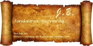 Jandaurek Bernarda névjegykártya
